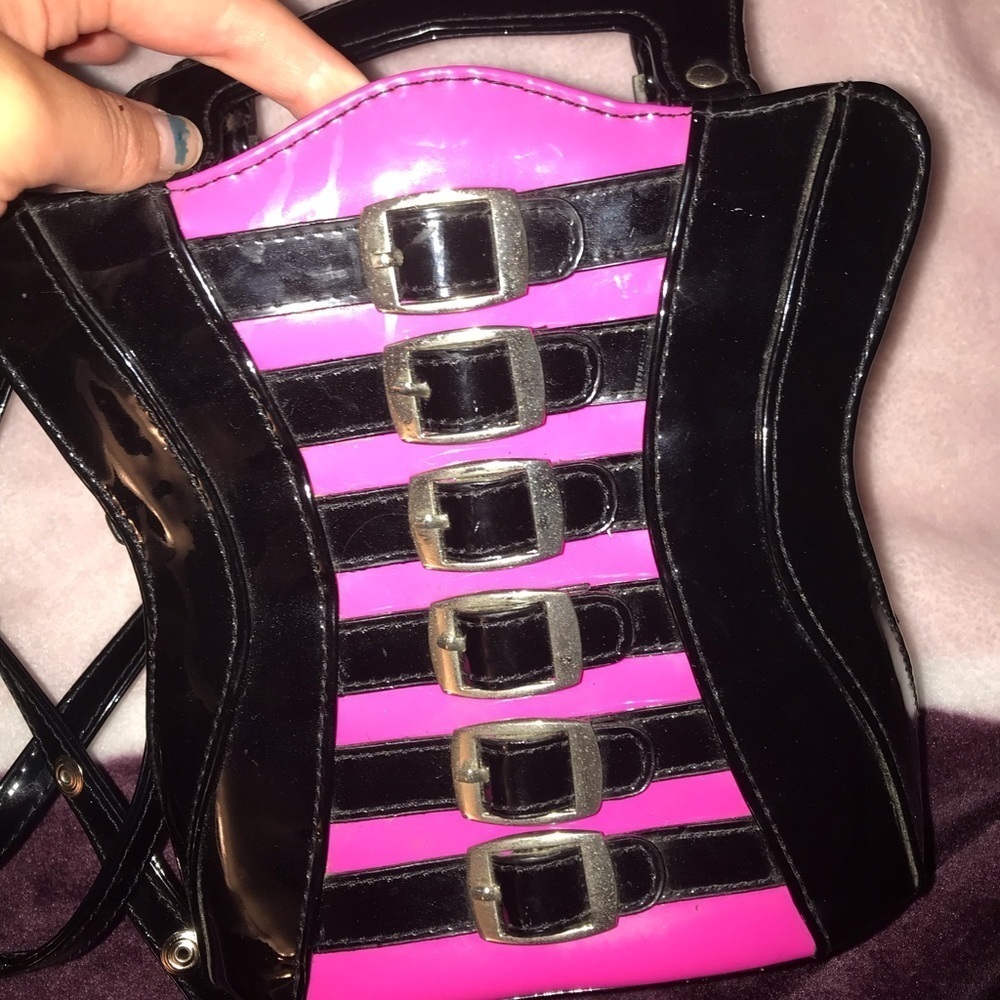 ROEBUCK LONDON BUSTIER corset goth bag emo alt punk - Picture 2 of 8
